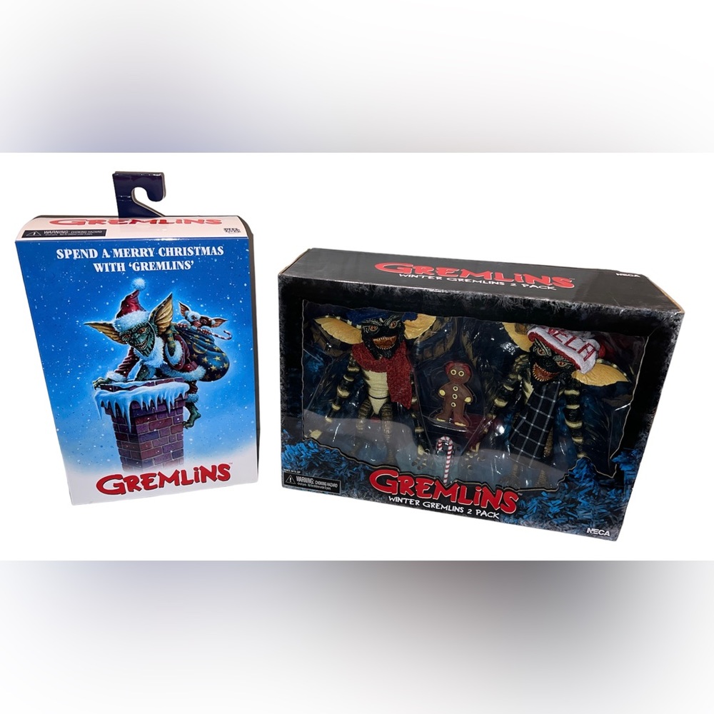NECA Ultimate Santa Stripe & Gizmo & Winter Gremlins 2 Pack Set 1 Action Figures